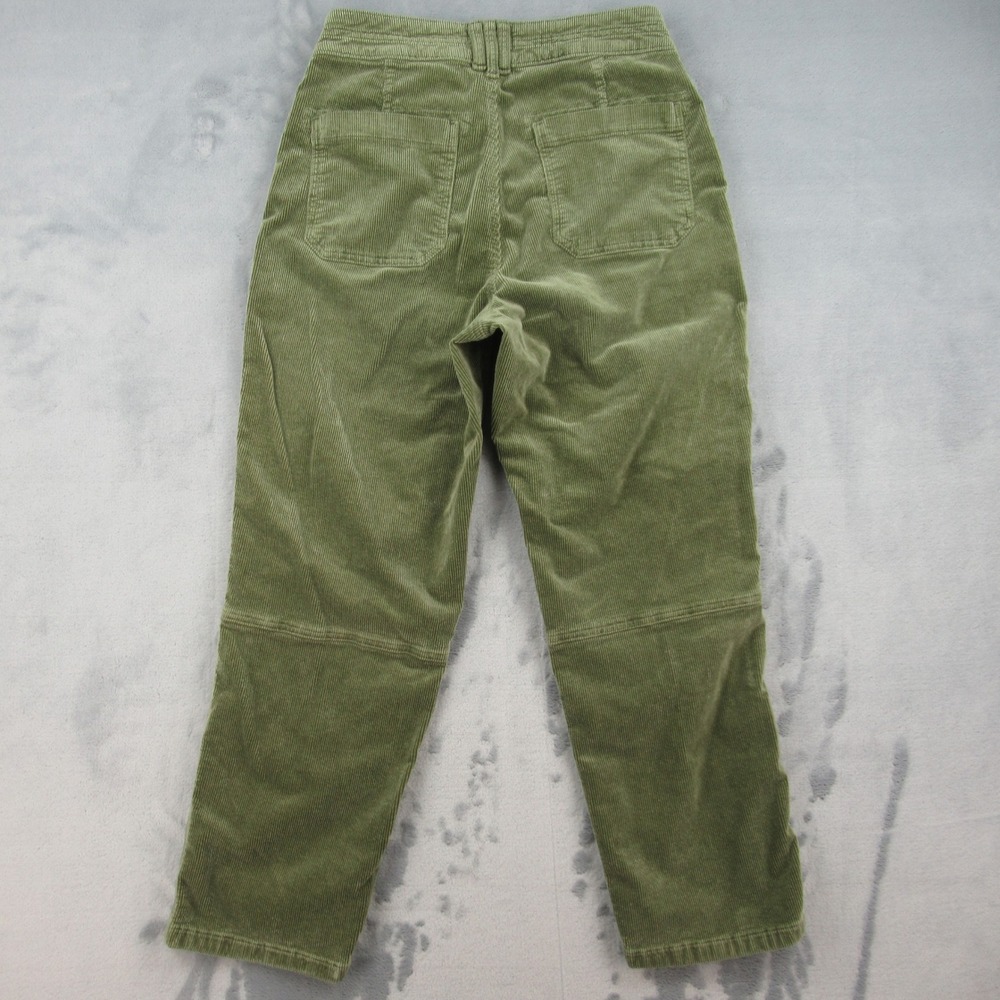 Pilcro Corduroy Pants Women 28 Green High Rise Straight Leg Utility Cargo Pocket - Picture 8 of 12